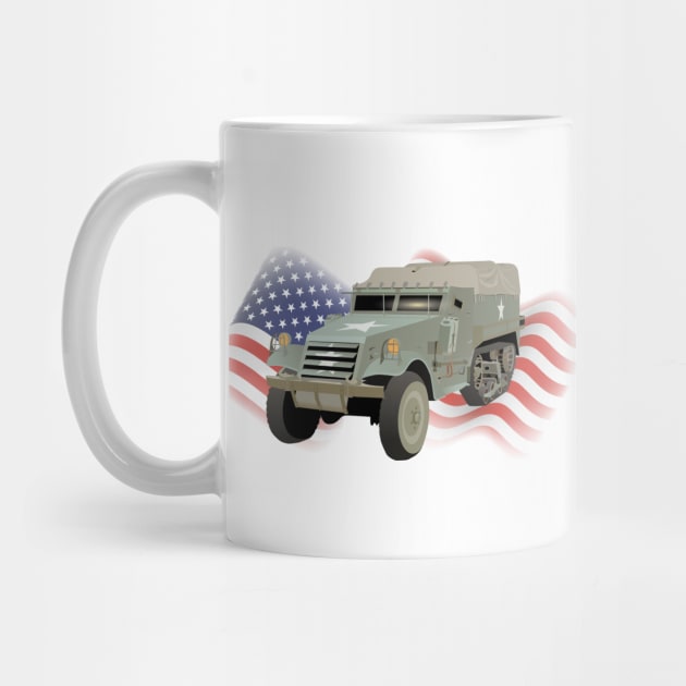 Patriotic M3 American WW2 Half-track by NorseTech